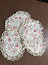 Ensemble de 6 napperons usés pour récup