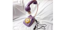 Lampe DIY téléphone années 60