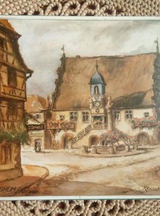 Ancienne boite en tôle lithographiée (Alsace)