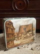 Ancienne boite en tôle lithographiée (Alsace)