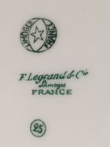 Superbe lot de 6 assiettes à dessert anciennes et leur plat 