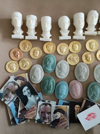 lot ancien d'objets publicitaires station total 