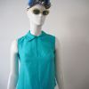 Petite blouse babydoll col Claudine turquoise pastel 60's