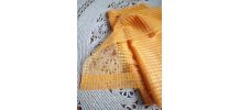 Jolie paire de rideaux orange (vintage)