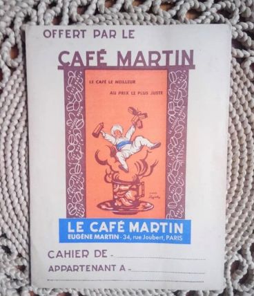 Ancien protège cahier publicitaire