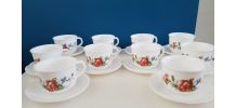 10 tasses et sous-tasses Arcopal