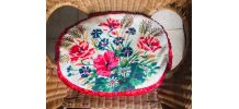Coussin ovale canevas champêtre 1969