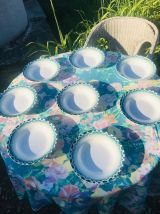 8 assiettes creuses Digoin style Art déco