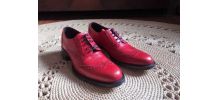 Chaussures Richelieu en cuir rouge - Elisabeth Stuart (36)