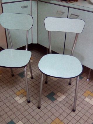 Buffet et ses 6 chaises vintage en formica