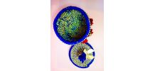 "corbeille"bleu decoratif |fait main berber azilal"panier"
