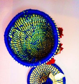 "corbeille"bleu decoratif |fait main berber azilal"panier"