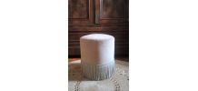 Pouf en velours à franges (Années 60)