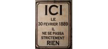 Plaque métal vintage ICI