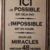 Plaque métal vintage Le possible