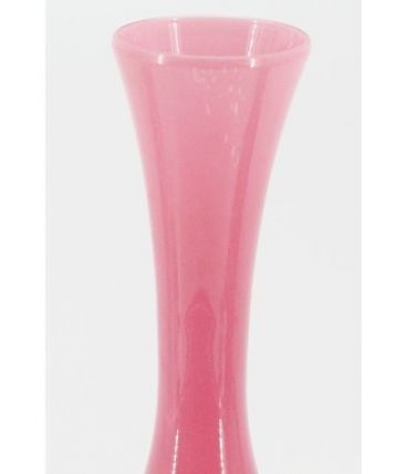 ancien vase en opaline rose et blanc