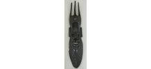 Statue masque Africain mural bois noir ébène? Semainier ? 