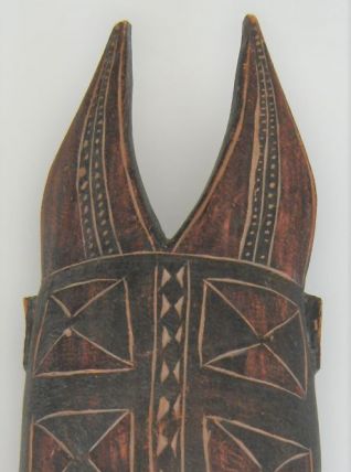 Statue masque mural bois semainier? Baoulé? Art africain 