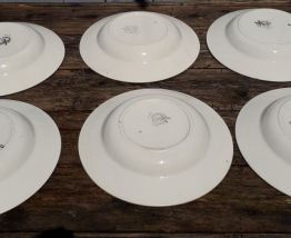 6 assiettes creuses hamage et moulin des loups