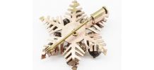 broche ancienne flocon strass