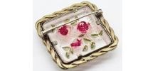 Broche lucite fleurs vintage