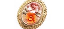 broche lucite fleurs 