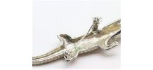 broche crocodile vintage strass