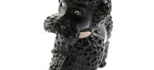 Jouet vintage caniche noir