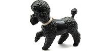 Jouet vintage caniche noir