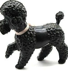 Jouet vintage caniche noir