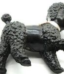 Jouet vintage caniche noir