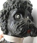 Jouet vintage caniche noir