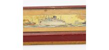 Ancien plumier en bois bateau