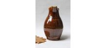 Pichet en Grès du Berry marron vernissé brillant 66 cl. 