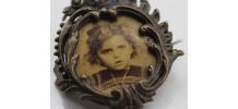 Broche vintage porte photo