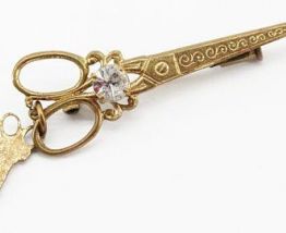 broche ciseaux ancienne
