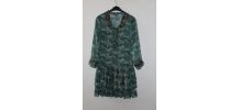 Robe volantée ZANA motifs colorés et perles 38 