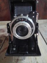 Appareil photo à soufflet Zeiss Ikon avec son étui en cuir