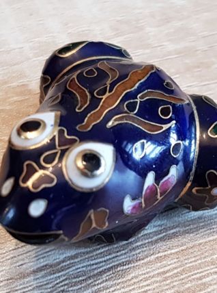Belle grenouille ancienne en émail cloisonné 