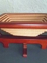 corbeille pliable en  bois