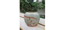 Petit vase en laiton cloisonné (décor canards)