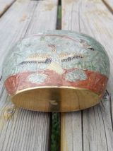 Petit vase en laiton cloisonné (décor canards)