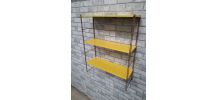 etagere string   style tomado metal  jaune montant strier or