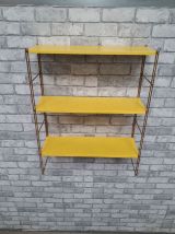 etagere string   style tomado metal  jaune montant strier or