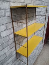 etagere string   style tomado metal  jaune montant strier or