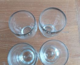 Lot de 4 verres à cognac en cristal