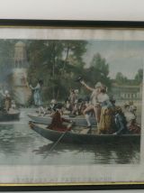 Cadre typogravure '' Sérénade au petit TRIANON '' 