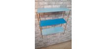 Etagere string style tomado 1960 metal 2 bleu  ciel et  1 fo