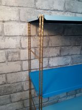 Etagere string style tomado 1960 metal 2 bleu  ciel et  1 fo