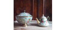Deux jolies pièces en laiton cloisonné 